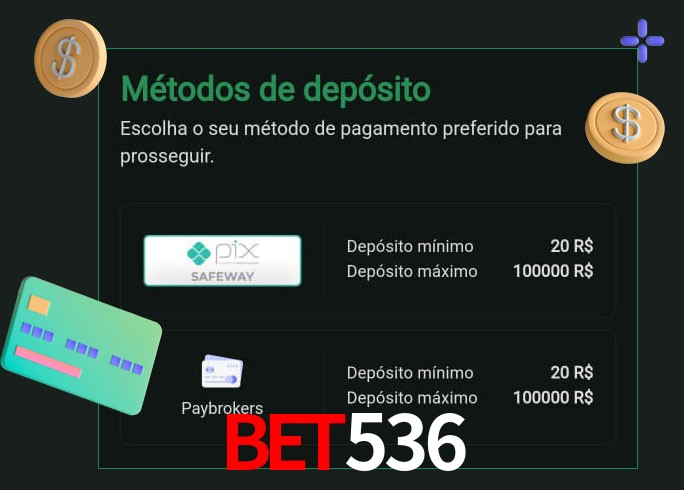 O cassino Bet536 oferece uma grande variedade de métodos de pagamento